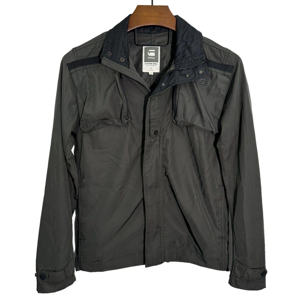 G-Star RAW Card Overshirt Charcoal Gray Military Style Streetwear CN:180/92A‎